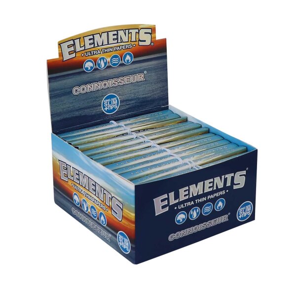 Elements CONNOISSEUR KS SLIM + TIPS 32 Blättchen
