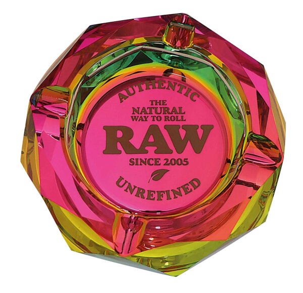 Raw Aschenbecher aus Glas Mehrfarbig