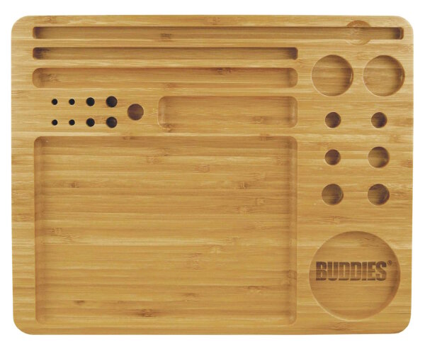 BUDDIES Bamboo Rolling Tray groß, 30,5x25x2 cm