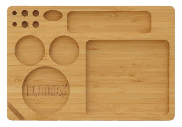 BUDDIES Bamboo Rolling Tray Klein, 23,5x15,5x2 cm