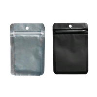 QNUBU MYLAR-BEUTEL 10cm x 16,5cm SCHWARZ 50PZ 7G