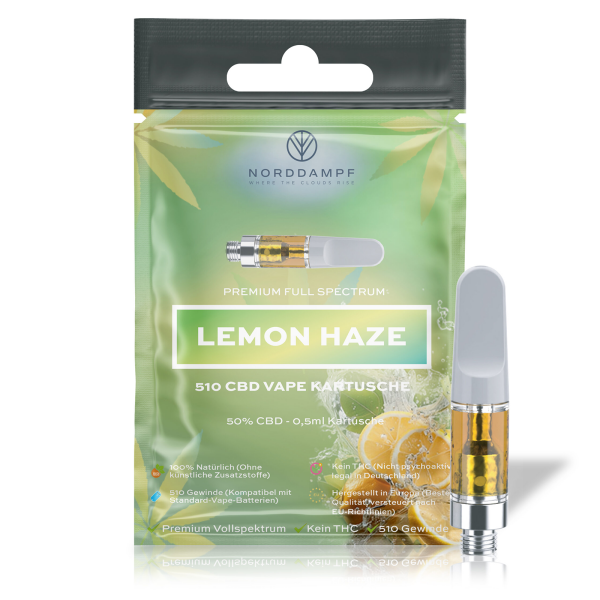 Norddampf LEMON HAZE – 50% CBD Kartusche