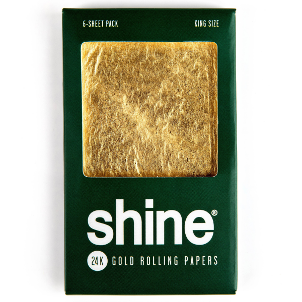 Shine 24K Gold Rolling Papers – 6er Pack King Size Gold Edition