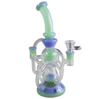 Black Leaf Recyclebong mit Perkolator (blau/grün)...