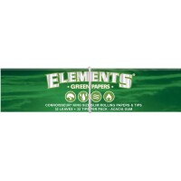Elements Green Connoisseur KS Slim mit Tips – 32 Leaves