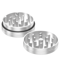Californias Choice 2-Teiliger Aluminium Grinder Compton silber